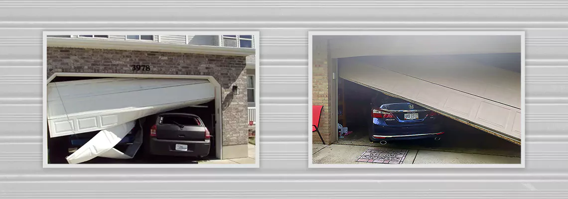 Repair Commercial Garage Door Got Hit By A Car in Glen Ellyn, Illinois